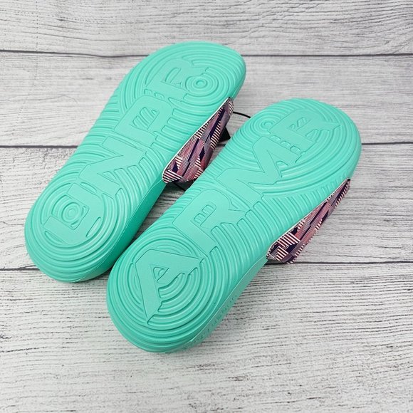 UNDER ARMOUR GIRLS ANSA PRINT SPORT SLIDES KIDS SIZE 1 - Picture 10 of 10